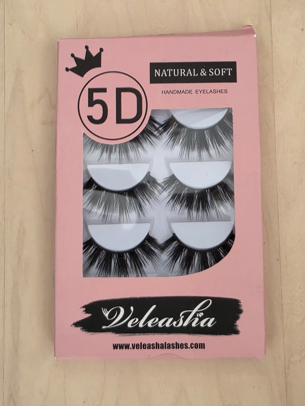 Veleashia 5D Natural & Soft Handmade Fake False Eyelashes